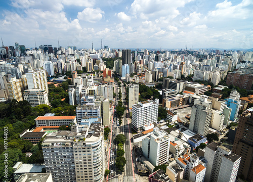 Aerial View of Consolacao Avenue Sao Paulo, Brazil photo