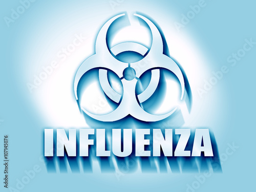 Influenza virus concept background