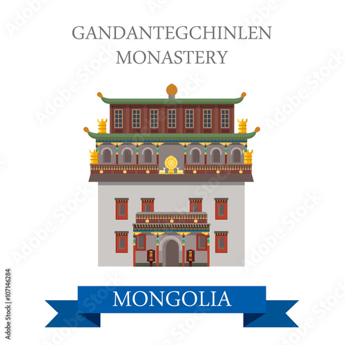 Gandantegchinlen Monastery Ulaanbaatar Ulan Bator Mongolia