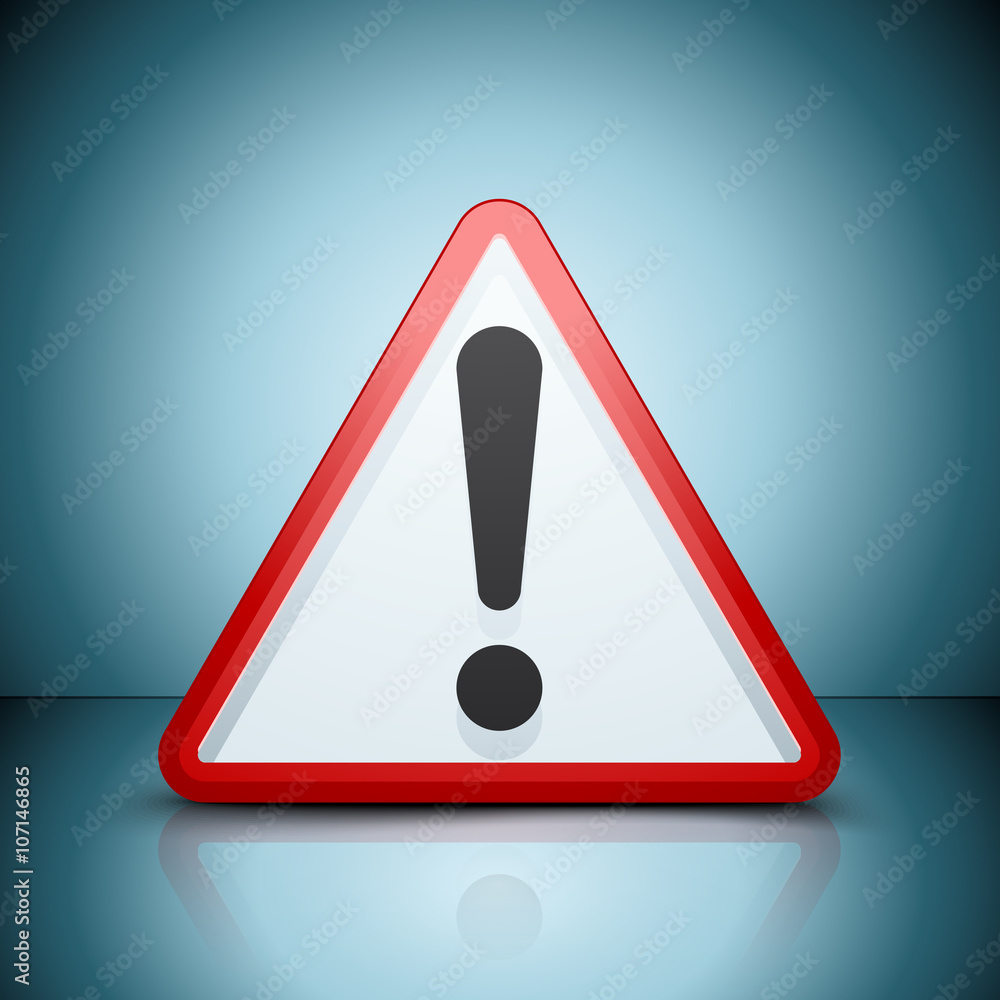Exclamation danger sign Exclamation danger sign
