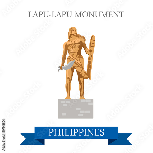 Lapu-Lapu Monument Mactan Island Philippines vector attraction