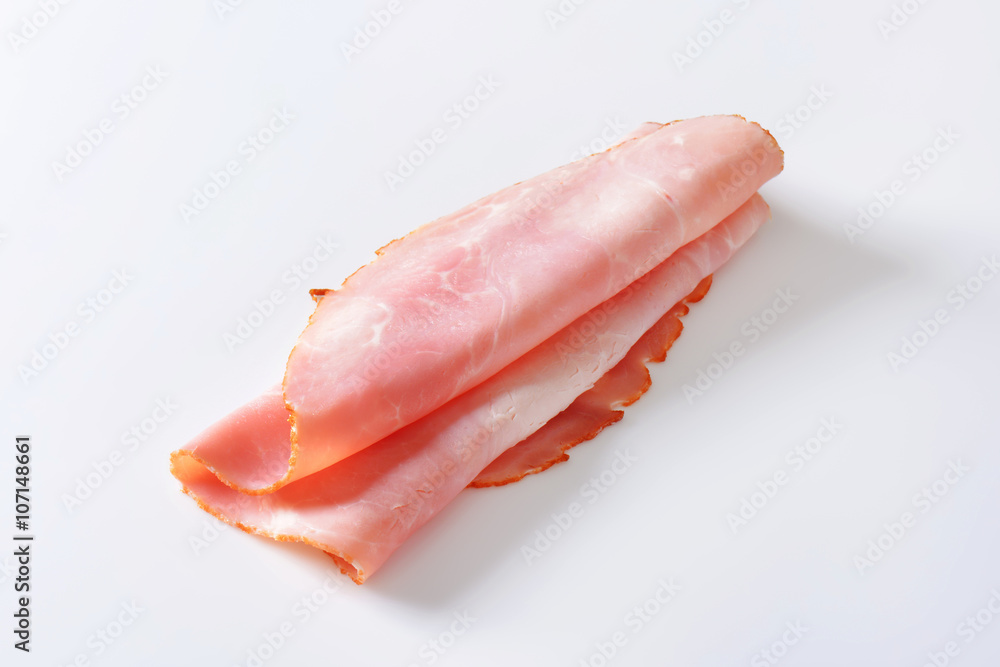 Baked ham slice