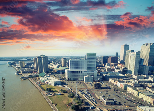 Beautiful panoramic aerial view of New Orleans - Louisiana - USA © jovannig