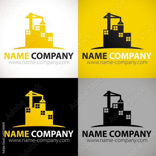 logo construction bâtiment grue
