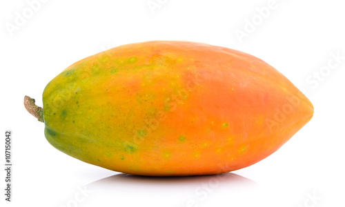 papaya on white background