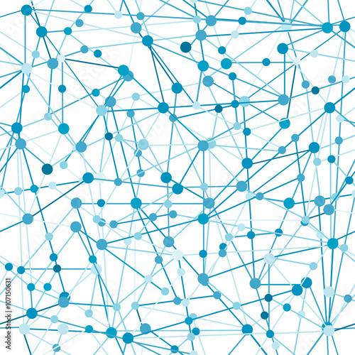 Blue abstract network