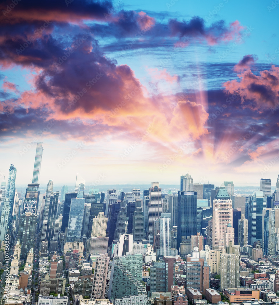 Fototapeta premium Oszałamiająca panorama Nowego Jorku - NY - USA