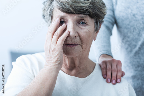 Woman suffering from senility photo