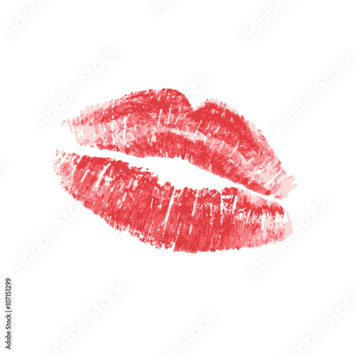 kiss on white