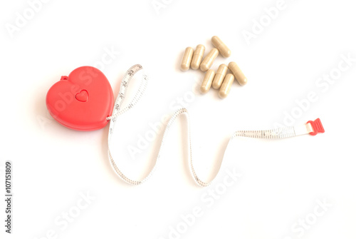 red heart with electrocardiogram concept