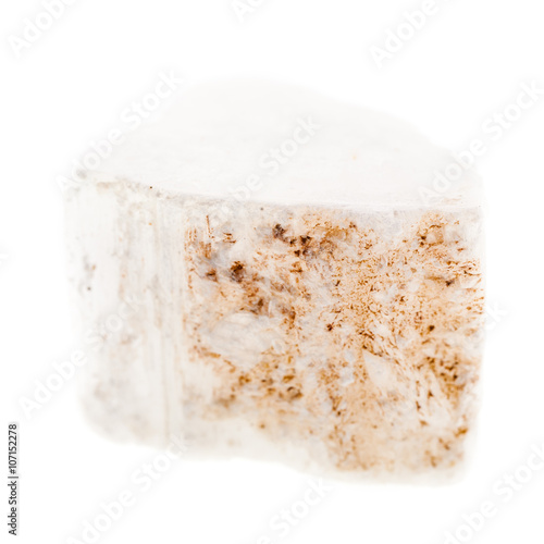 Selenite stone on white photo