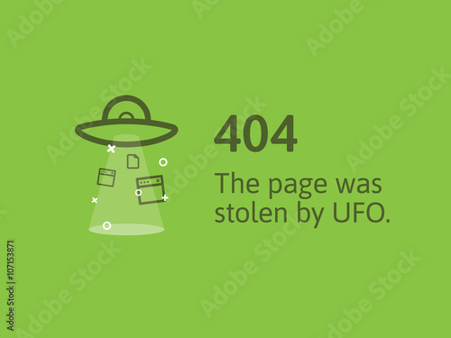 error 404, web page not found. Sample page.