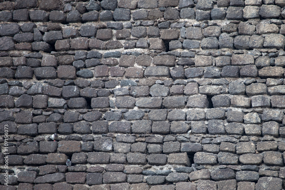 black stone castle wall background