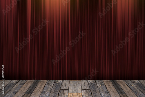 Red rising curtain