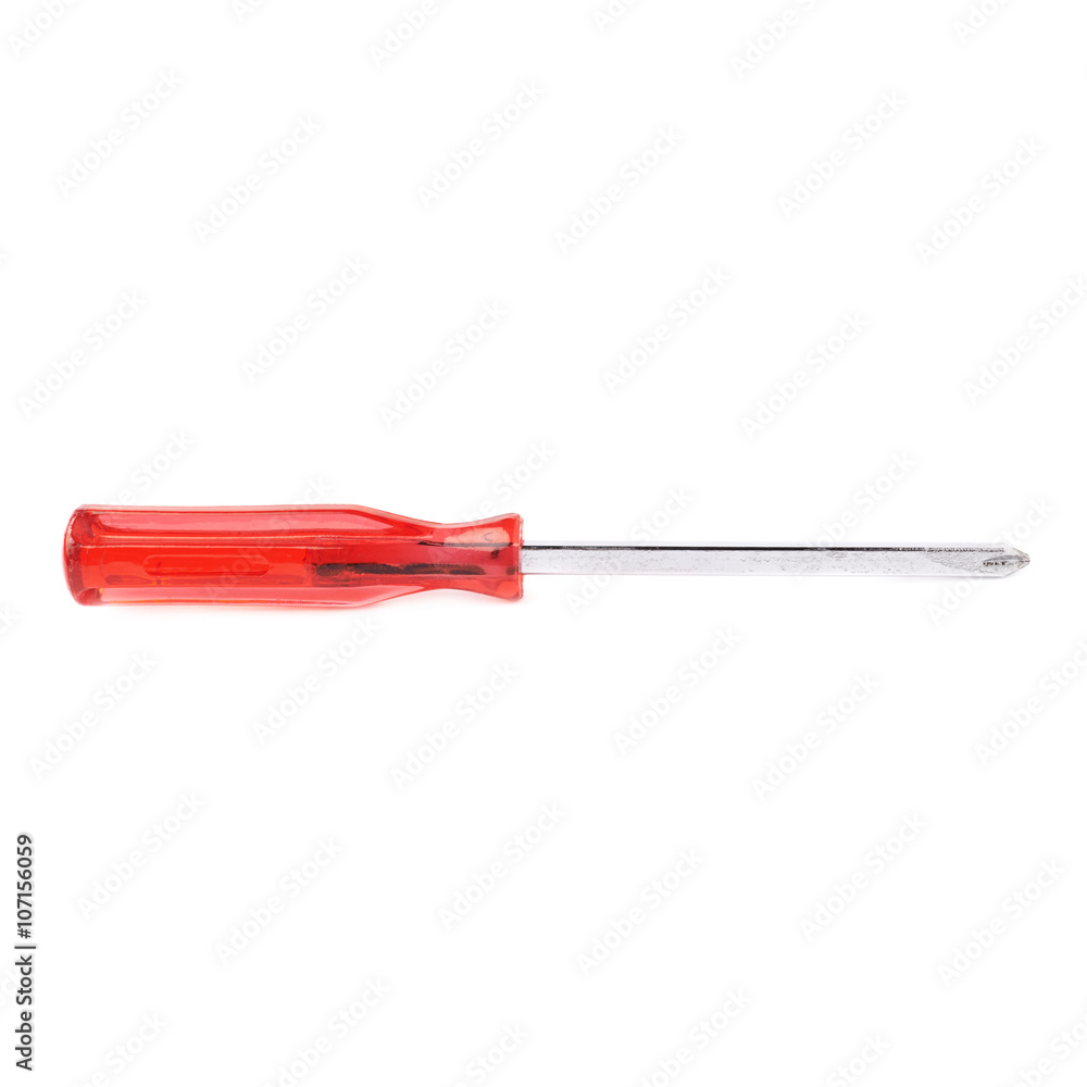 Cruciform screwdriver isolated over white background Cruciform screwdriver isolated over white background