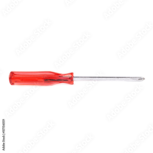 Cruciform screwdriver isolated over white background