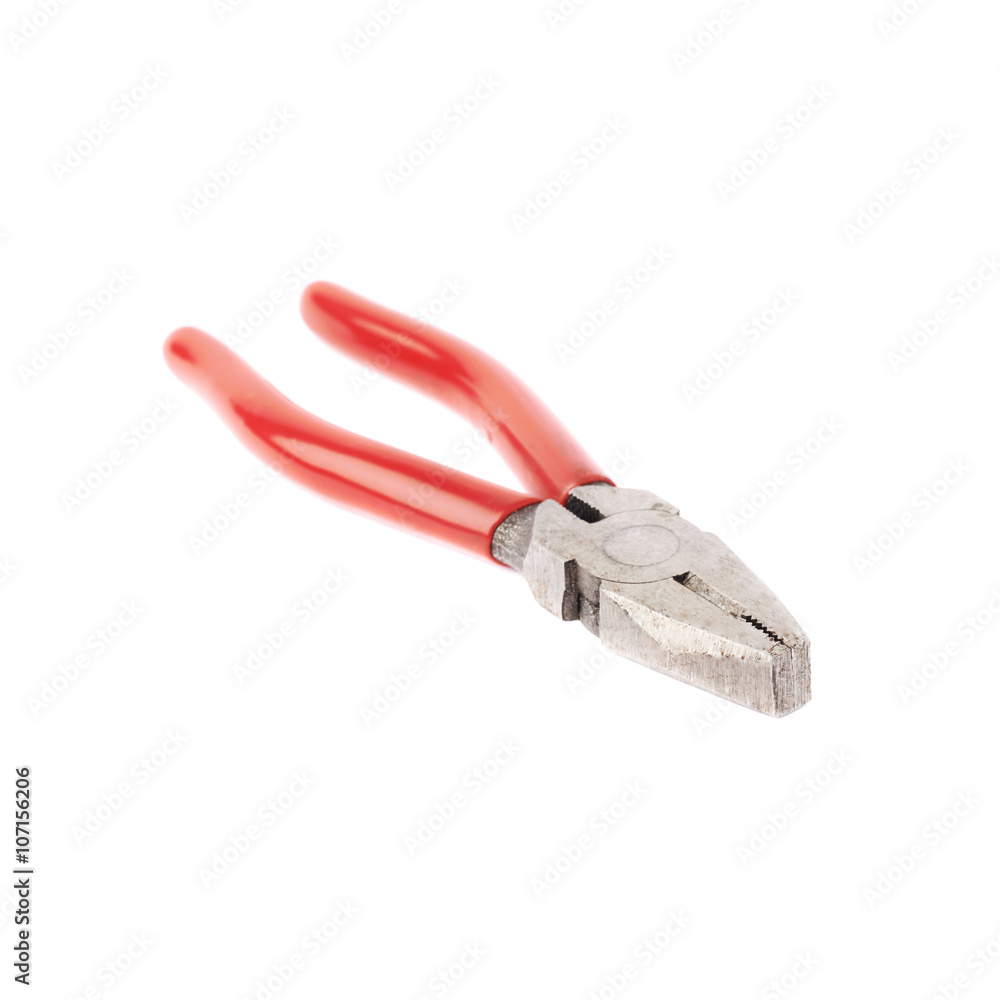 Pliers hand tool isolated over white background Pliers hand tool isolated over white background