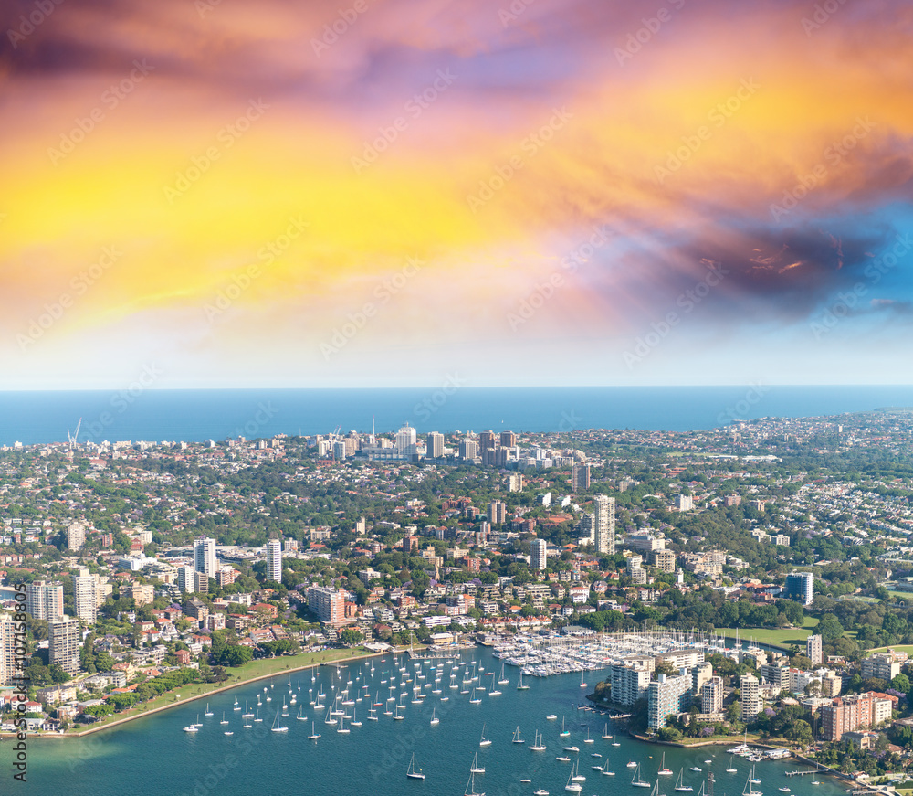 Lavender Bay aerial view, Sydney