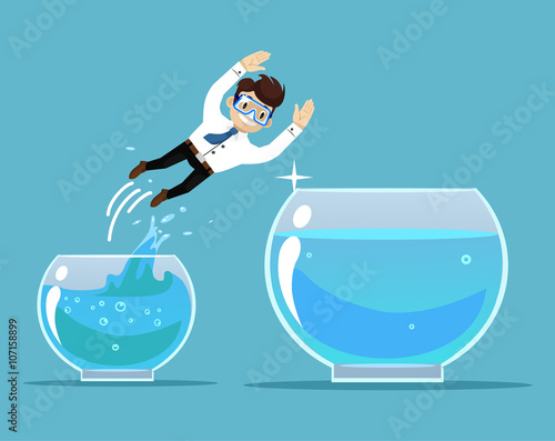 Business success. Vector flat illustration
