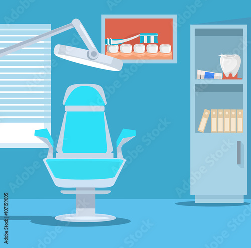 Dental office. Vector flat illustration