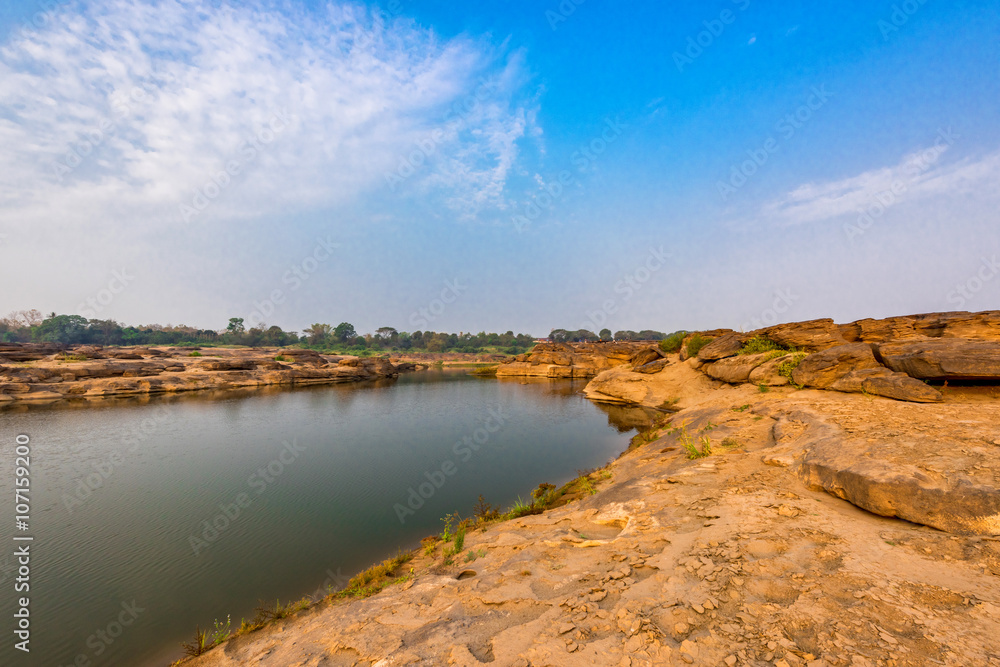 Thailand grand canyon (sam pan bok) at Ubon Ratchathani, Thailan