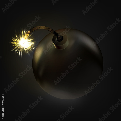 Vector illustration bomb. EPS 10