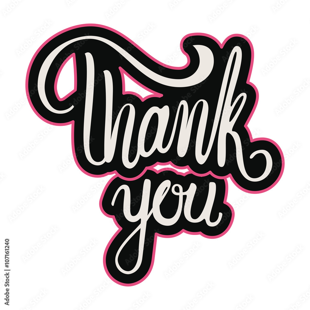 Lettering brushpen Thank you Lettering brushpen Thank you