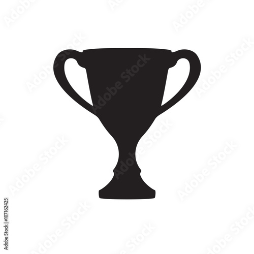 Trophy cup icon isolated on white background. Vector illustration.