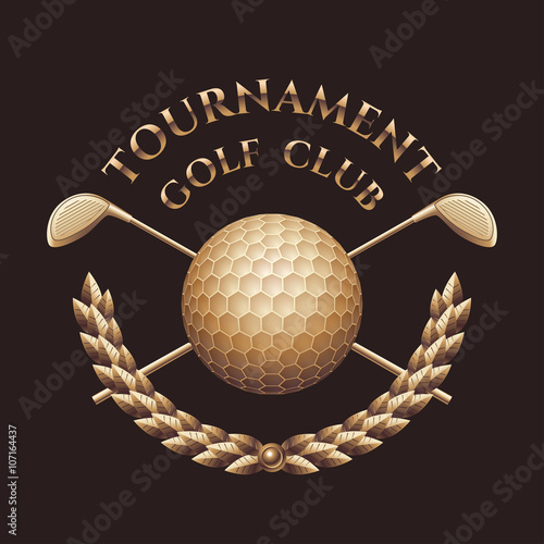 Golf tournament, competition vector logo