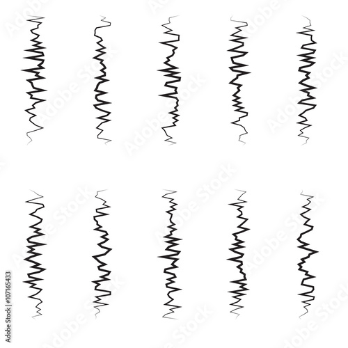 Earth Crack vector set. Crack Silhouettes Isolated set.