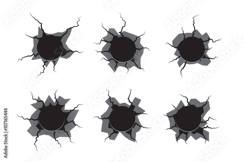 Bullet holes set