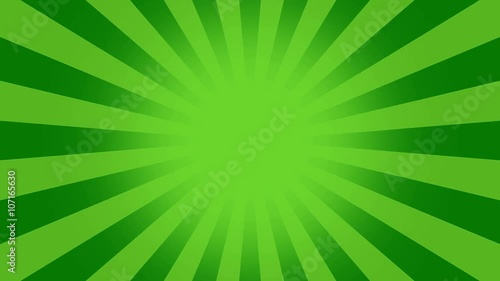 Green Burst vector background. Cartoon Background with space for your logo or title, Nice sunburst vintage style sun - Retro Pattern. natural Background. green planet and eco concept. seamless loop. photo
