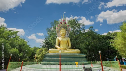 Nakprok beautiful golden Buddha in Temple Chak Yai at Chanthaburi Thailand. photo