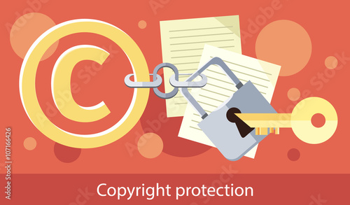 Copyright Protection Design Flat 