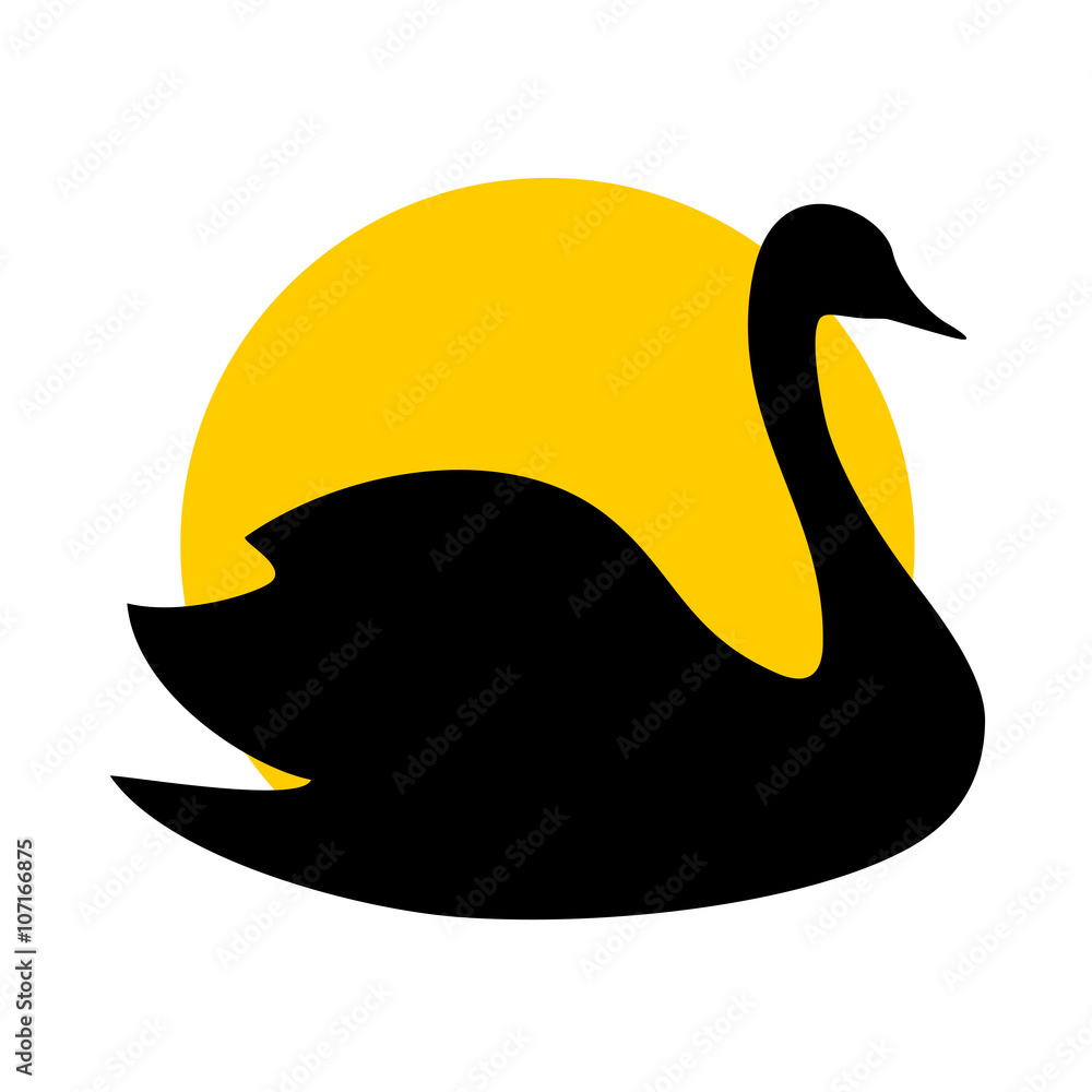 Naklejka premium swan illustration