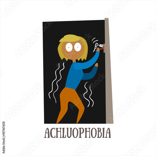 Achluophobia Vector Illustration
