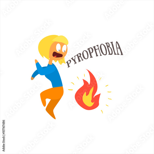 Pyrophobia Vector Illustration