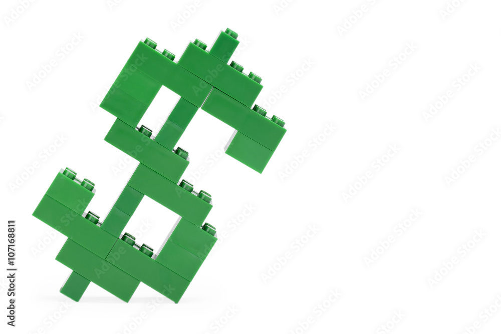 Obraz premium blocks dollar symbol