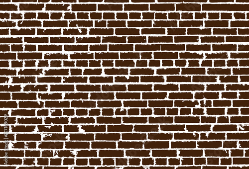 Vector texture of realistic brown old brick wall. Vector illustration