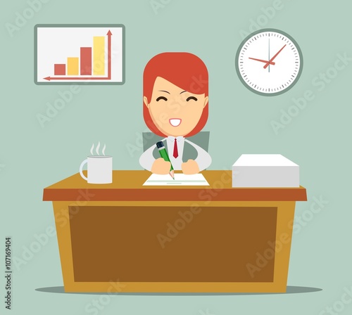 business person working in office hour