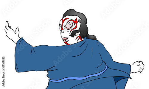 kabuki character draw