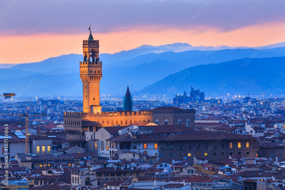 Sunset at Florence, Toscana, Italy