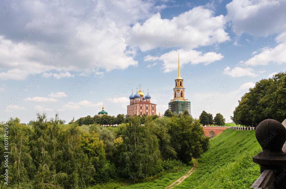 Churches in the Kremlin of Ryazan, Russia