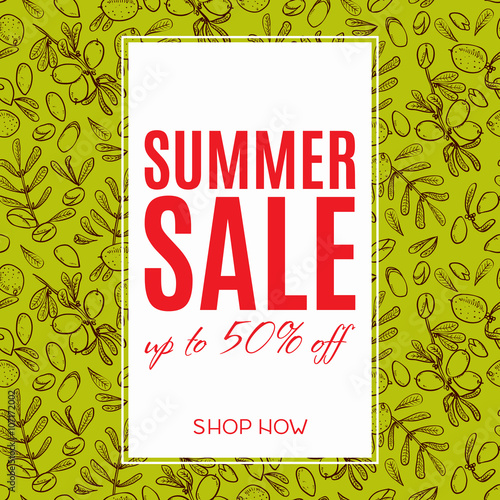 Sale of eco-style. Banner.
