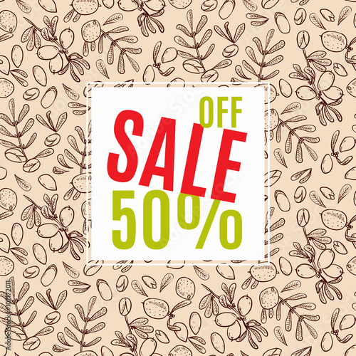 Sale of eco-style. Banner.