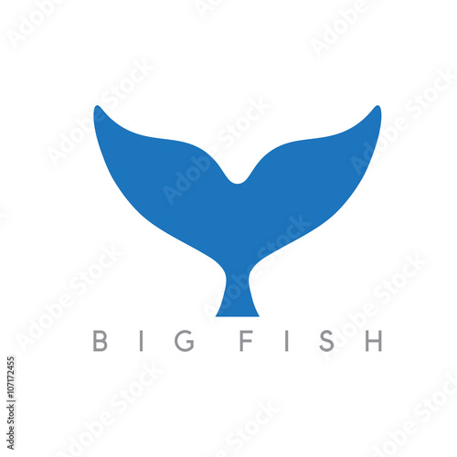 abstract vector design template of whale tail
