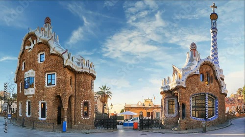 Barcelona, Park Guell, Spain - nobody, Time lapse