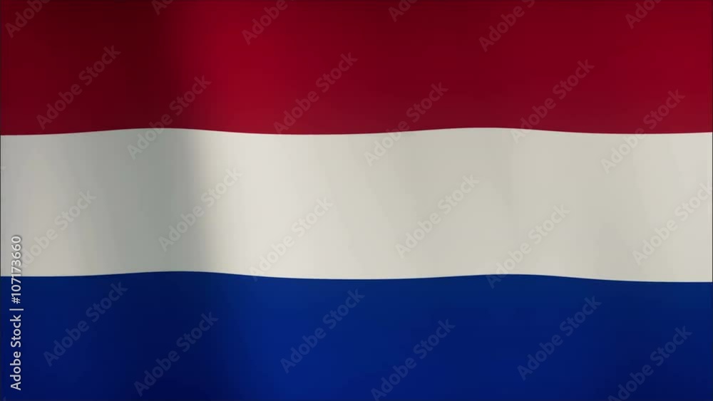 Realistic Ultra-HD flag of the Netherlands waving in the wind. Seamless loop with highly detailed fabric texture. Realistic Ultra-HD flag of the Netherlands waving in the wind. Seamless loop with highly detailed fabric texture.