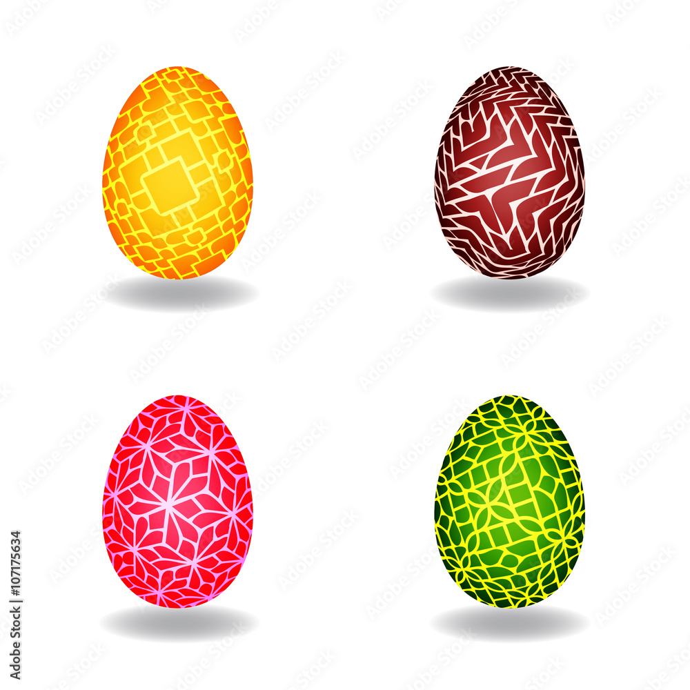 Set of easter egg with pattern Set of easter egg with pattern