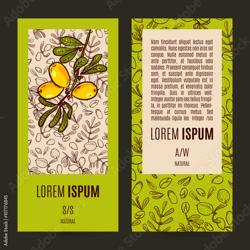 Set of eco flyers design layouts in natural colors.
